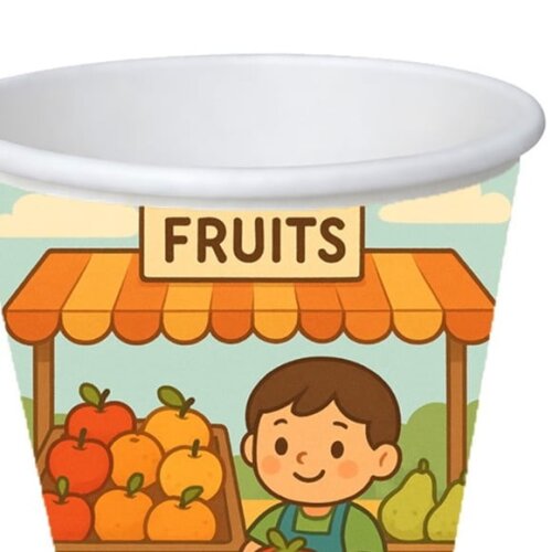 Copo de Papel Aniversário Festa Feira de Frutas
