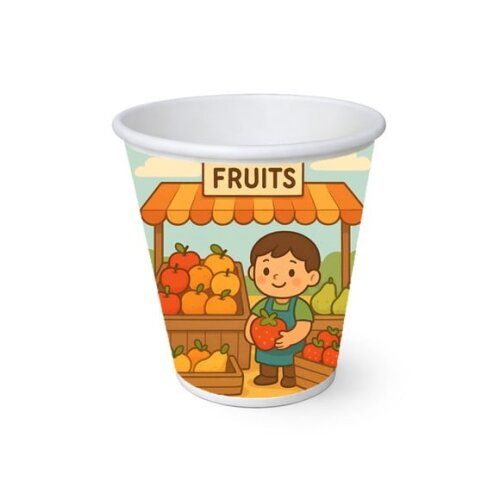 Copo de Papel Aniversário Festa Feira de Frutas
