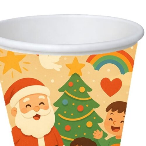 Copo de Papel Aniversário Festa Feliz Natal