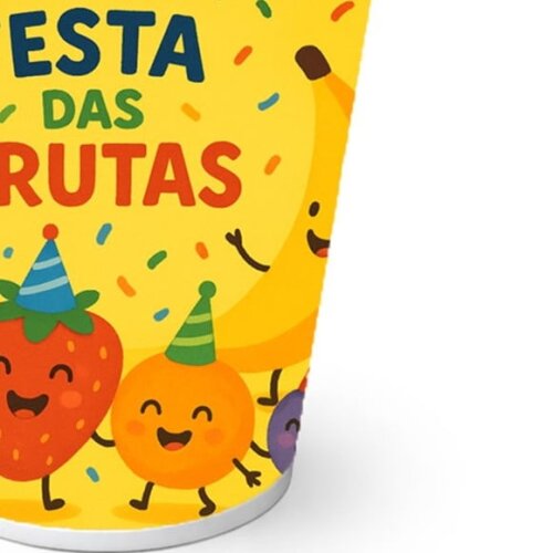 Copo de Papel Aniversário Festa Festa das Frutas