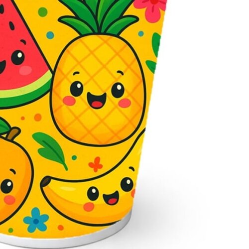 Copo de Papel Aniversário Festa Frutas Tropicais