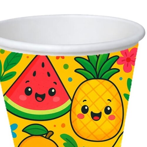 Copo de Papel Aniversário Festa Frutas Tropicais