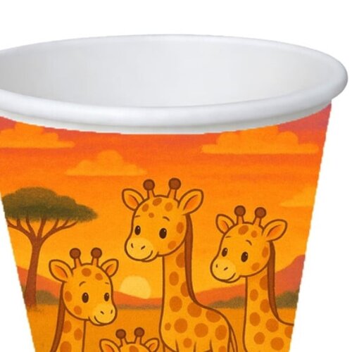 Copo de Papel Aniversário Festa Girafinhas