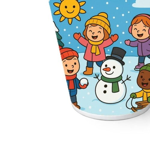 Copo de Papel Aniversário Festa Inverno Divertido