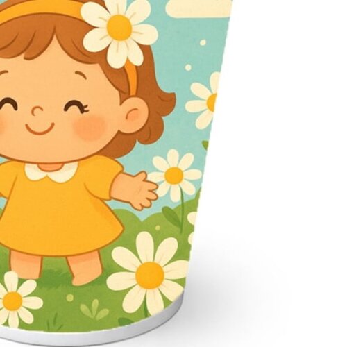 Copo de Papel Aniversário Festa Jardim das Margaridas