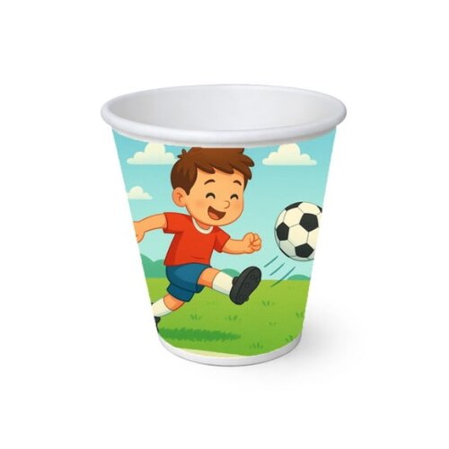 Copo de Papel Aniversário Festa Jogador de Futebol