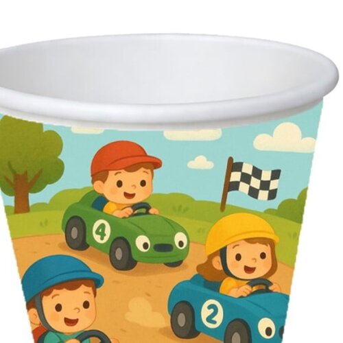 Copo de Papel Aniversário Festa Kart Infantil