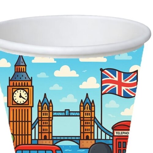 Copo de Papel Aniversário Festa Londres