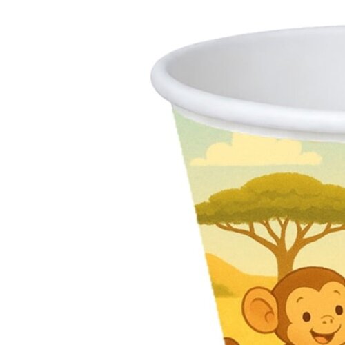 Copo de Papel Aniversário Festa Macaquinhos