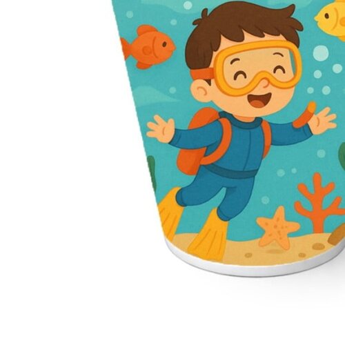 Copo de Papel Aniversário Festa Menino Mergulhador