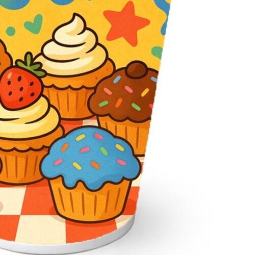 Copo de Papel Aniversário Festa Muffins