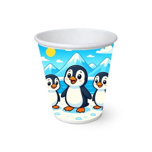 Copo de Papel Aniversário Festa Pinguins