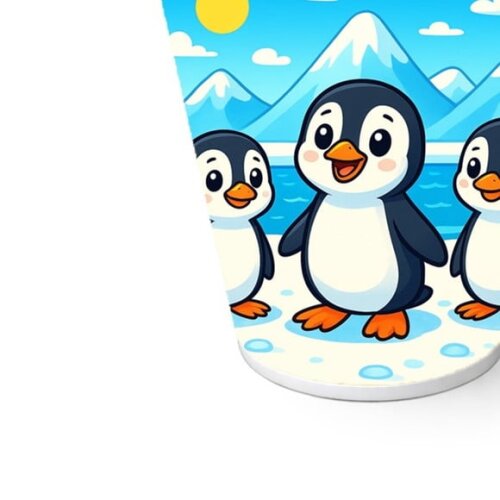 Copo de Papel Aniversário Festa Pinguins