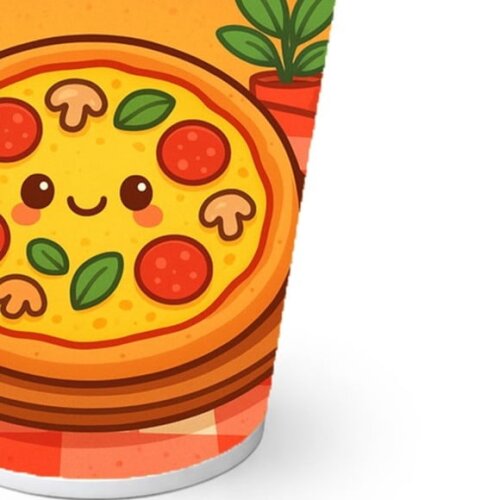 Copo de Papel Aniversário Festa Pizza Divertida