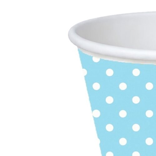 Copo de Papel Aniversário Festa Poá Azul Bebê