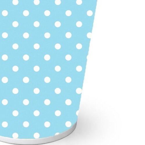 Copo de Papel Aniversário Festa Poá Azul Bebê