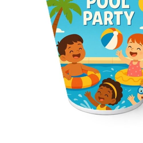 Copo de Papel Aniversário Festa Pool Party