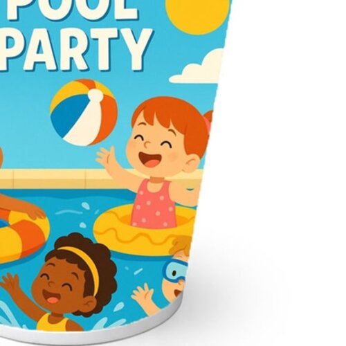 Copo de Papel Aniversário Festa Pool Party