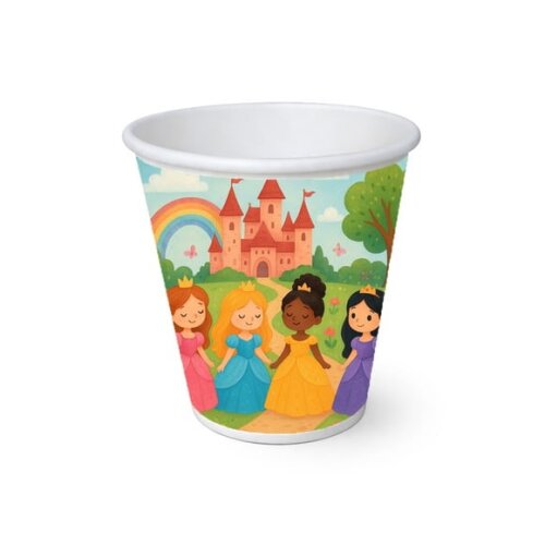Copo de Papel Aniversário Festa Princesas Encantadas