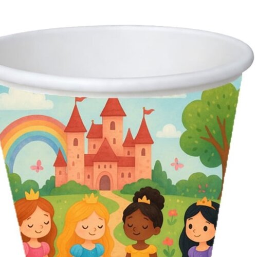 Copo de Papel Aniversário Festa Princesas Encantadas