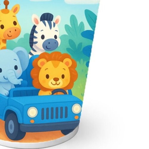 Copo de Papel Aniversário Festa Safari Azul
