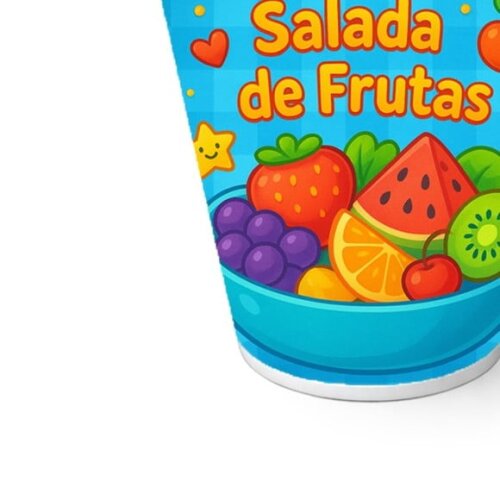 Copo de Papel Aniversário Festa Salada de Frutas