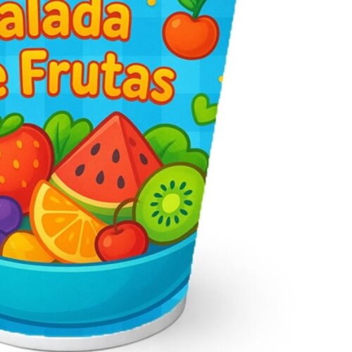Copo de Papel Aniversário Festa Salada de Frutas