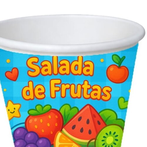 Copo de Papel Aniversário Festa Salada de Frutas