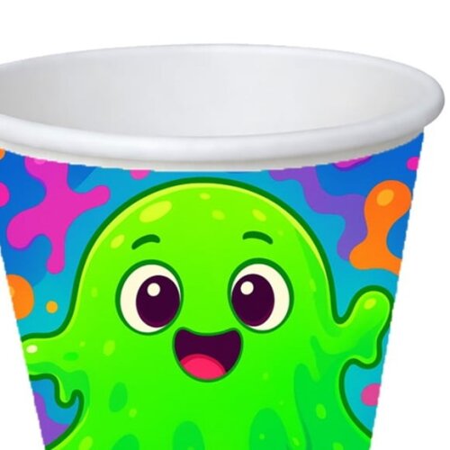 Copo de Papel Aniversário Festa Slime