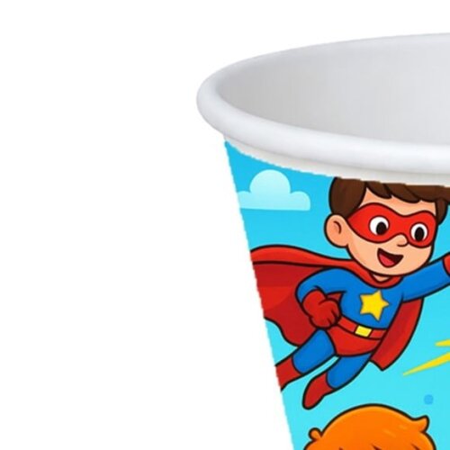 Copo de Papel Aniversário Festa Super Heróis