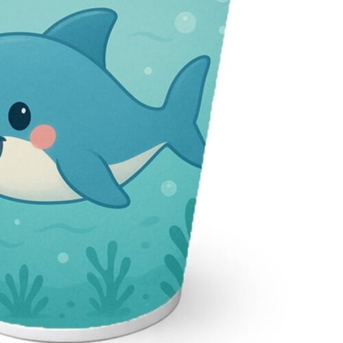 Copo de Papel Aniversário Festa Tubarãozinho Fofo