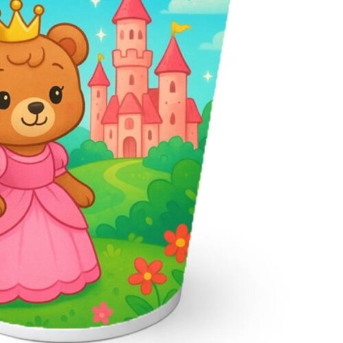 Copo de Papel Aniversário Festa Ursinha Princesa