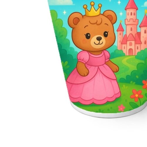 Copo de Papel Aniversário Festa Ursinha Princesa