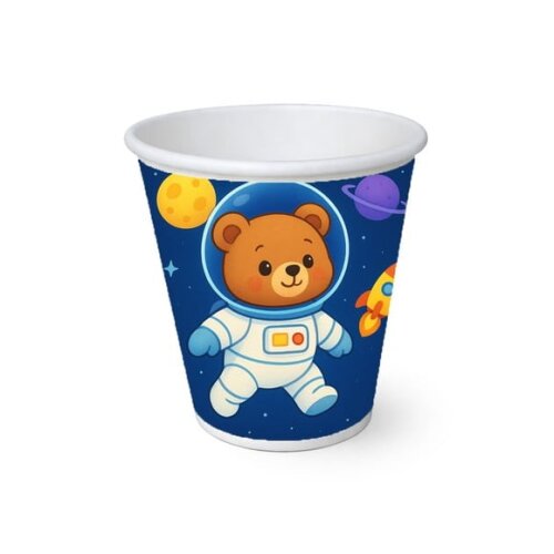 Copo de Papel Aniversário Festa Ursinho Astronauta