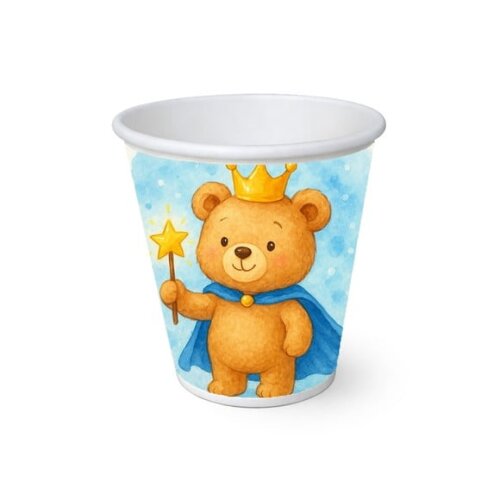 Copo de Papel Aniversário Festa Ursinho Príncipe
