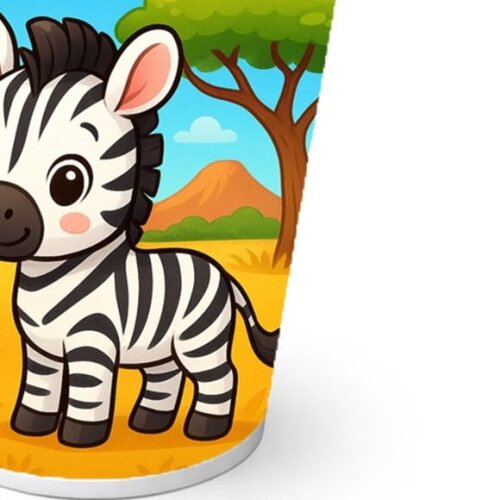 Copo de Papel Aniversário Festa Zebra Baby
