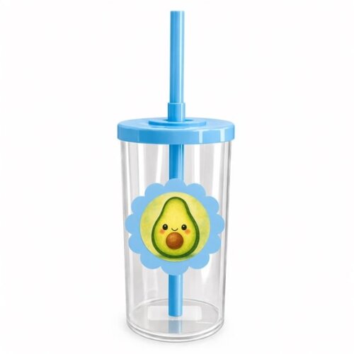 Copo Short Drink Flor Personalizado Abacate
