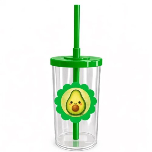 Copo Short Drink Flor Personalizado Abacate