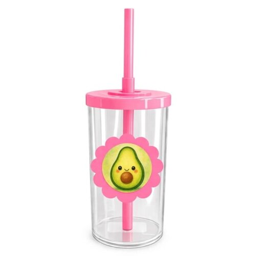Copo Short Drink Flor Personalizado Abacate