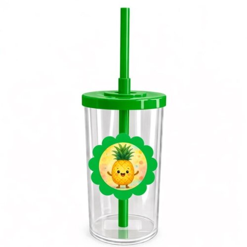 Copo Short Drink Flor Personalizado Abacaxi