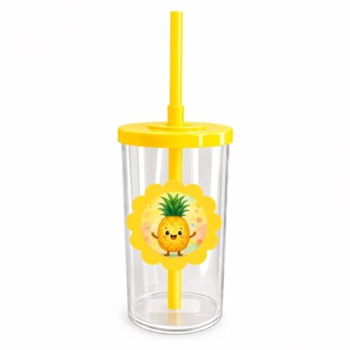 Copo Short Drink Flor Personalizado Abacaxi