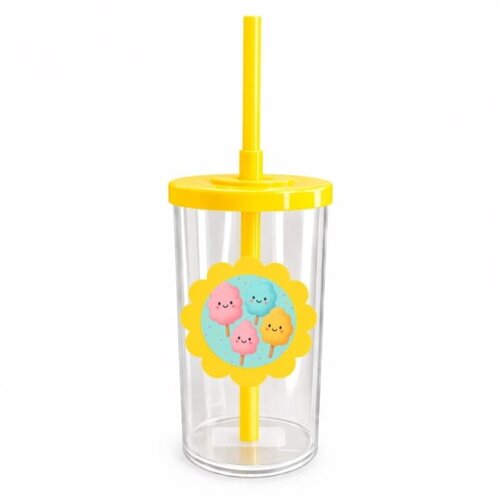 Copo Short Drink Flor Personalizado Algodão Doce