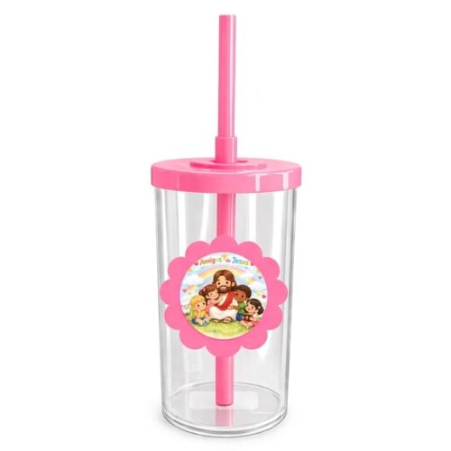 Copo Short Drink Flor Personalizado Amigos de Jesus
