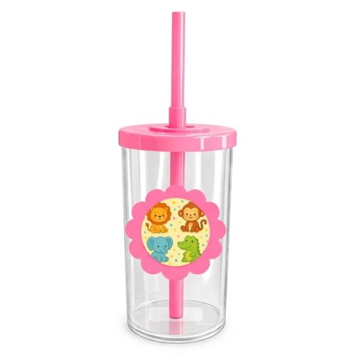 Copo Short Drink Flor Personalizado Animais Coloridos