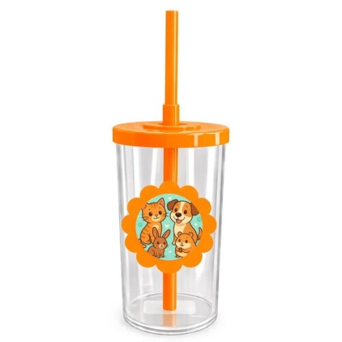 Copo Short Drink Flor Personalizado Animais de Estimação