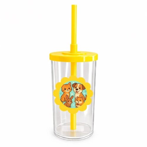 Copo Short Drink Flor Personalizado Animais de Estimação