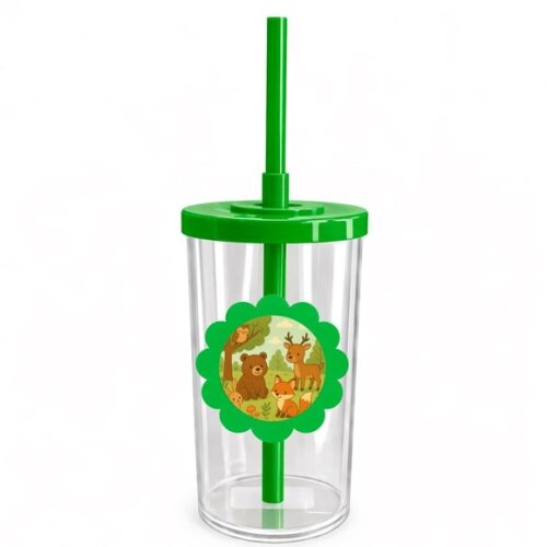 Copo Short Drink Flor Personalizado Animais da Floresta
