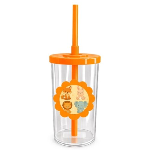 Copo Short Drink Flor Personalizado Animais Fofinhos Baby