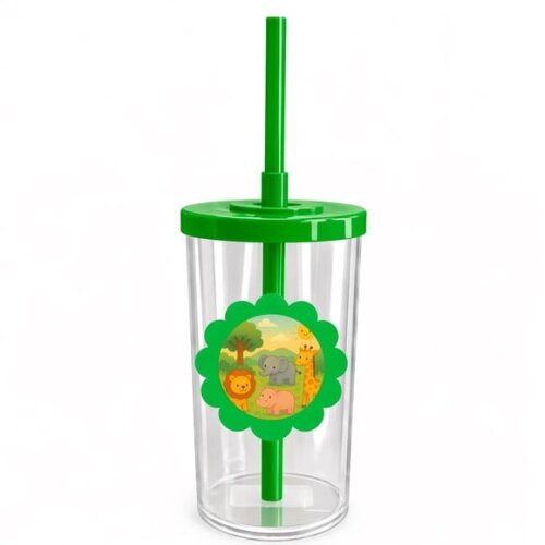 Copo Short Drink Flor Personalizado Animais Selvagens