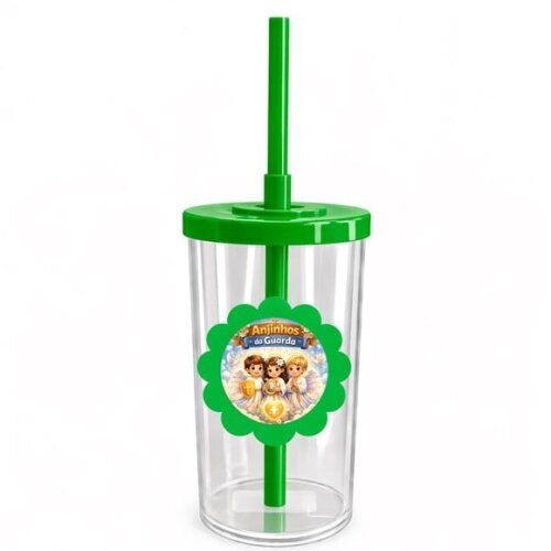 Copo Short Drink Flor Personalizado Anjinhos da Guarda
